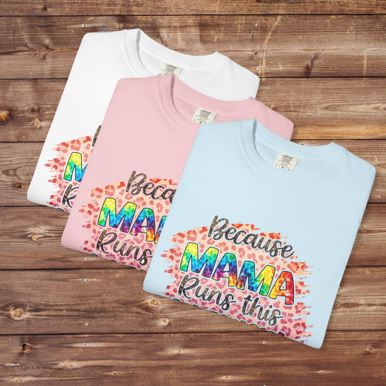 Because Mama Runs This S—Show Graphic T-Shirt — Funny Mother's Day Tee