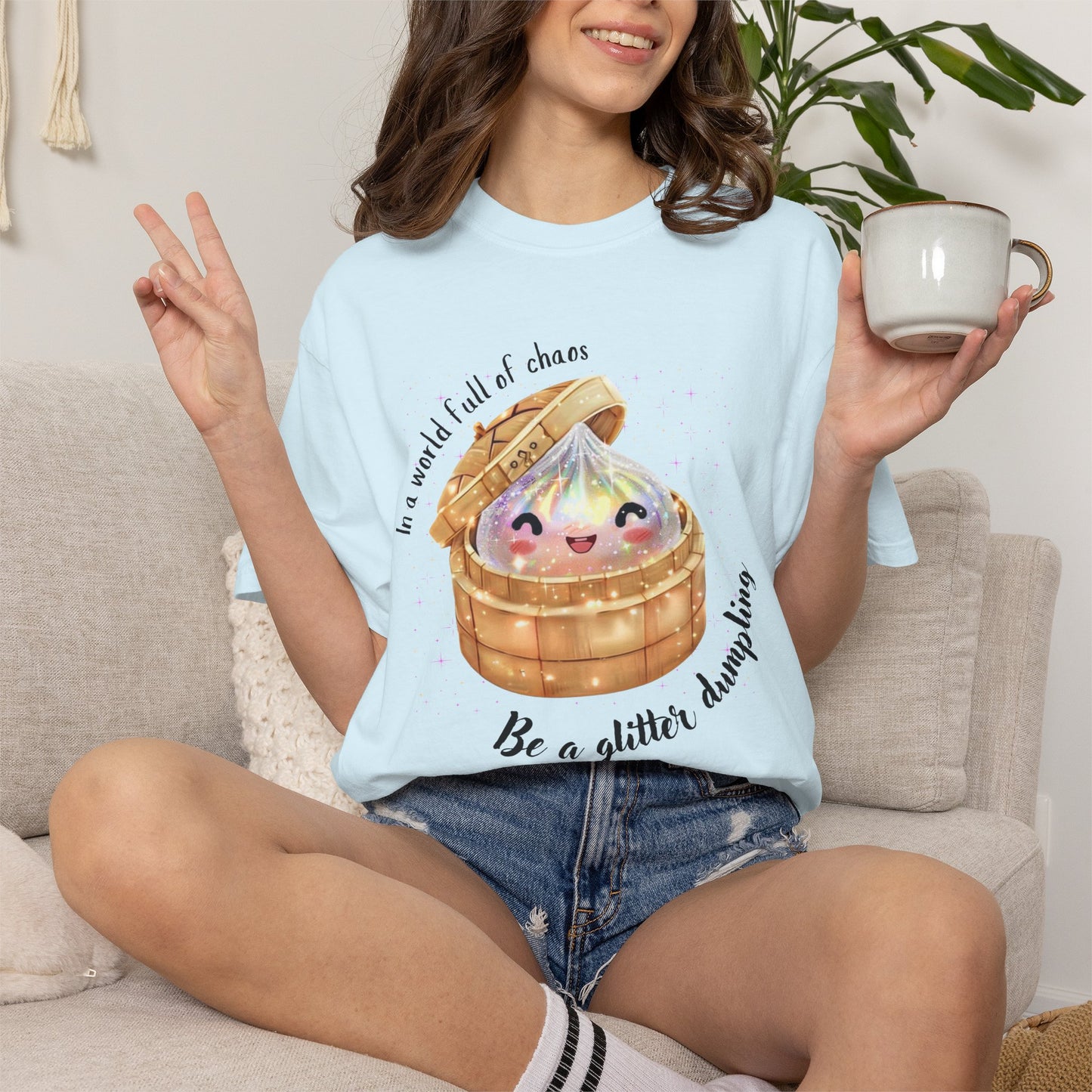 In a World Full of Chaos, Be a Glitter Dumpling™ Graphic Tee | Viral Squishy Inspired Shirt