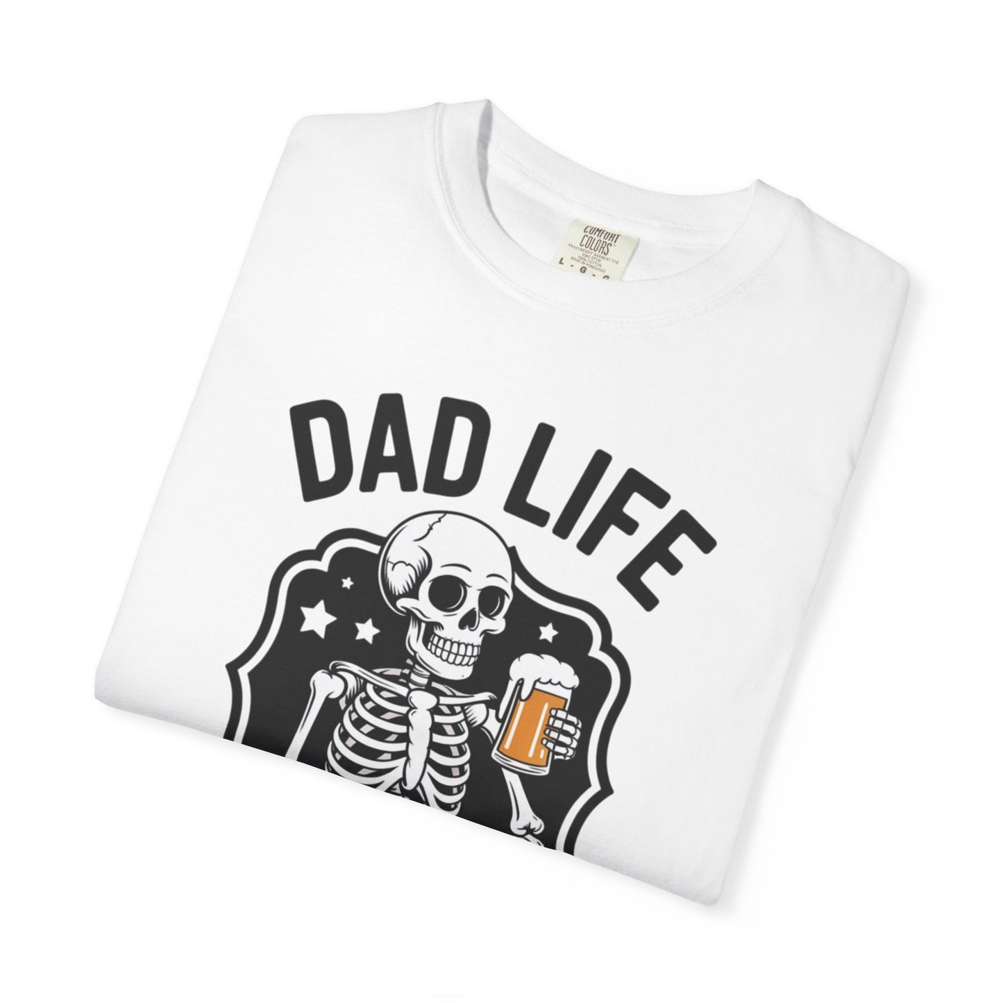 Dad Life T‑Shirt - "Live Fast Dad Hard" Skeleton Beer Graphic Tee