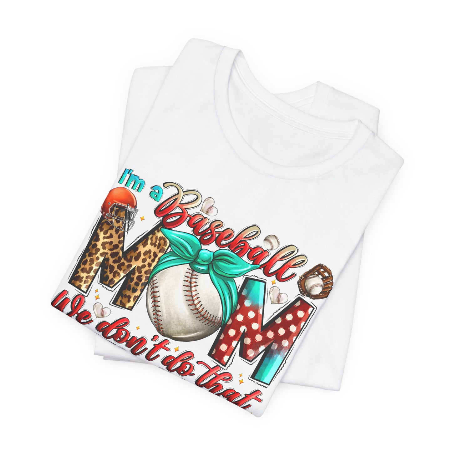 Baseball Mom Tee - "Keep Calm" Graphic Shirt for Baseball Moms