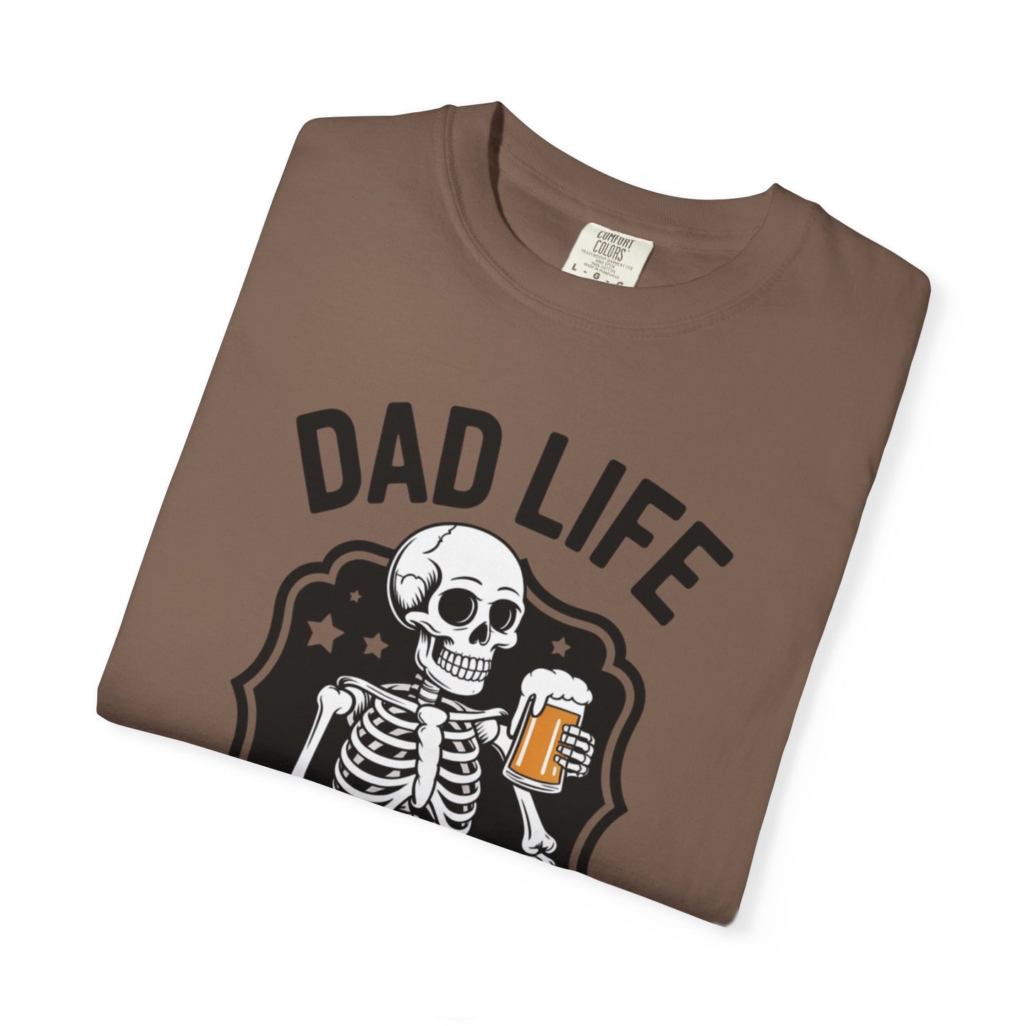 Dad Life T‑Shirt - "Live Fast Dad Hard" Skeleton Beer Graphic Tee