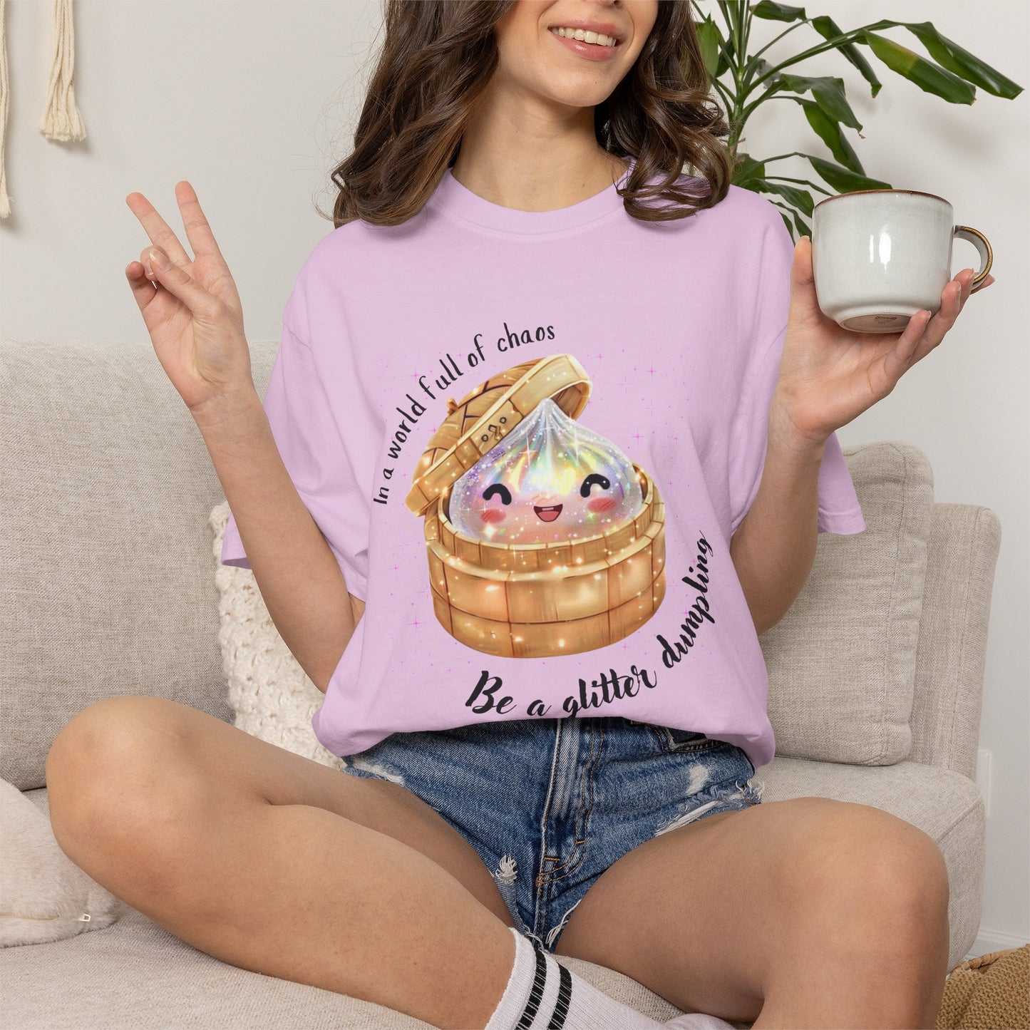 In a World Full of Chaos, Be a Glitter Dumpling™ Graphic Tee | Viral Squishy Inspired Shirt