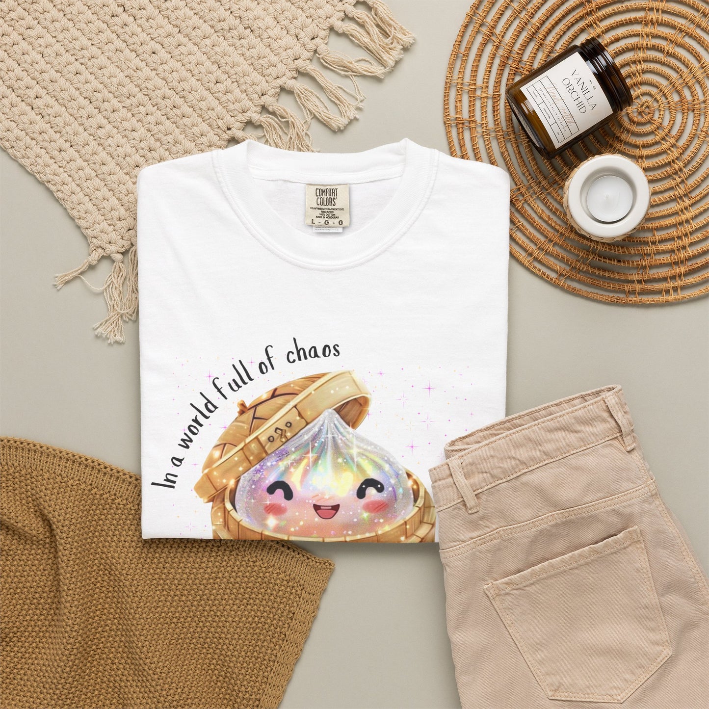 In a World Full of Chaos, Be a Glitter Dumpling™ Graphic Tee | Viral Squishy Inspired Shirt