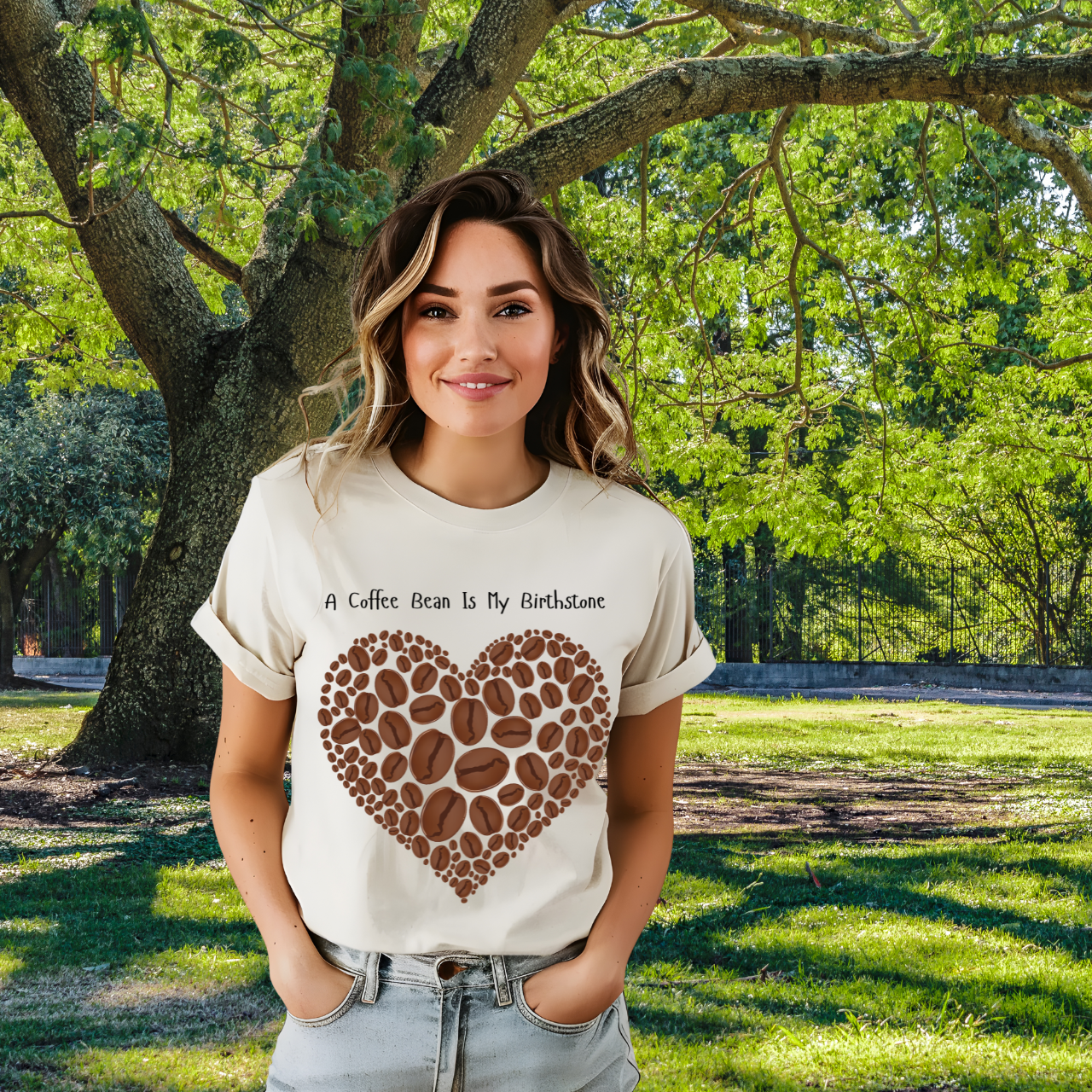 Coffee Heart Unisex T-Shirt, Gift for Coffee Lovers, Birthday Gift, Casual Wear, Cute Coffee Aesthetic Tee