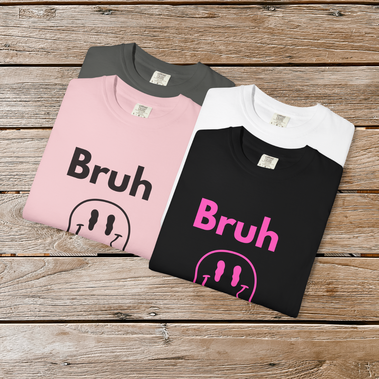 Bruh Smiley T-Shirt — “Bruh (formerly known as Mom)” Graphic Tee