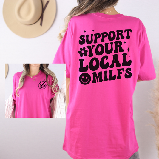 Support Your Local MILFs T-Shirt — Retro Groovy