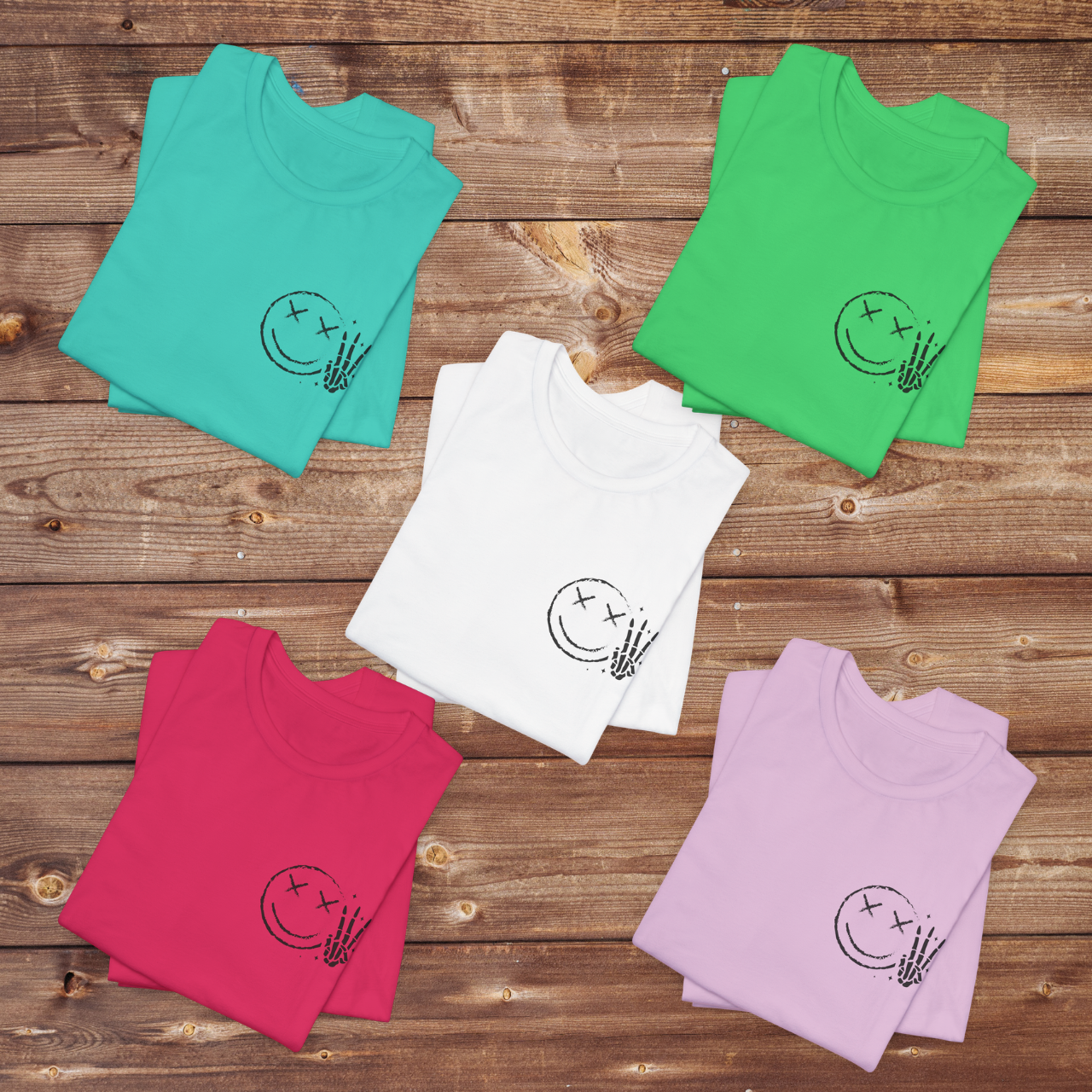 T-Shirt — “It Was a Tough Week” Humorous Skeleton Hand Graphic Tee