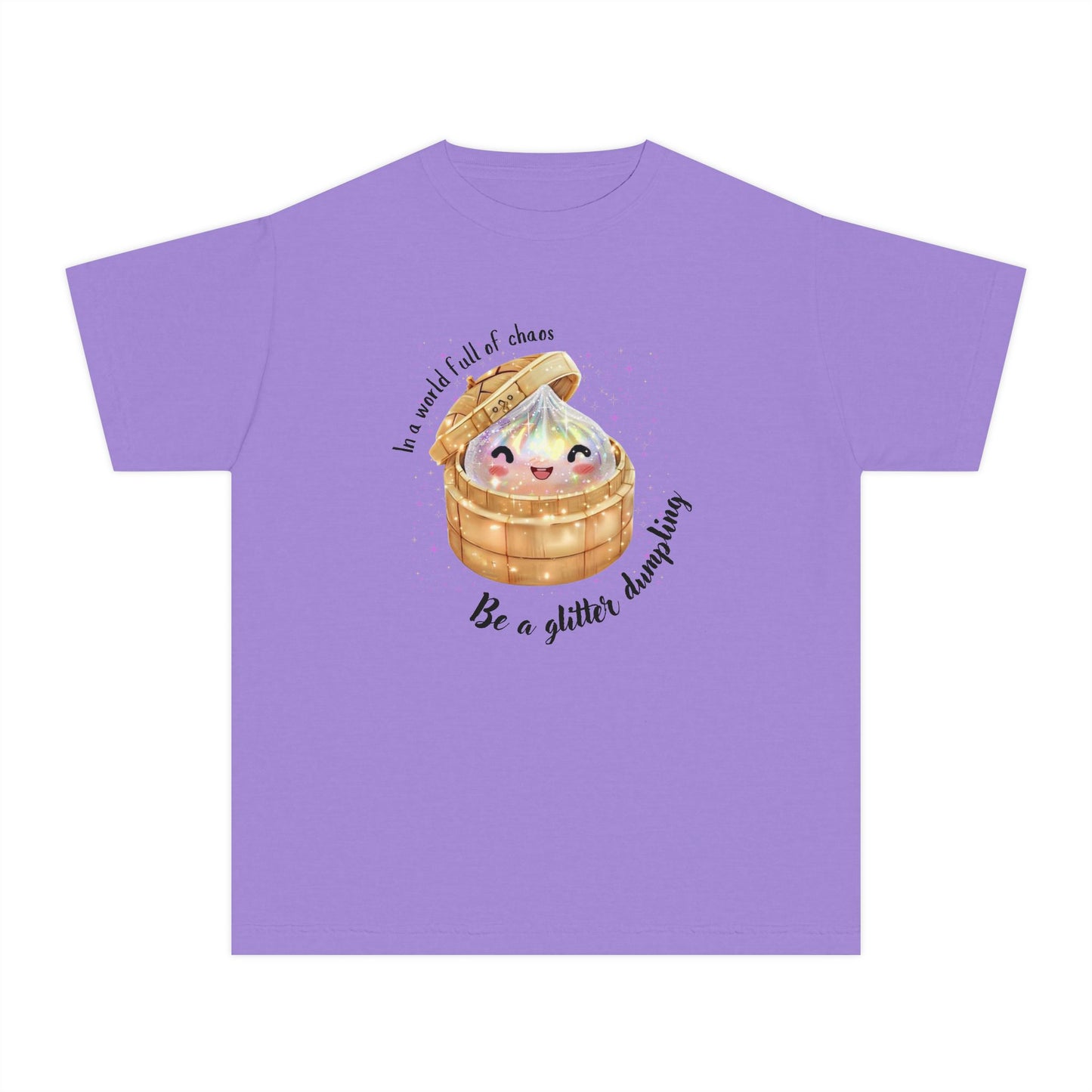 In a World Full of Chaos, Be a Glitter Dumpling Youth Graphic Tee | Viral Squishy Inspired Shirt