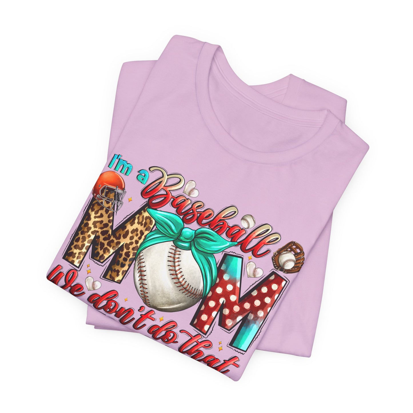 Baseball Mom Tee - "Keep Calm" Graphic Shirt for Baseball Moms