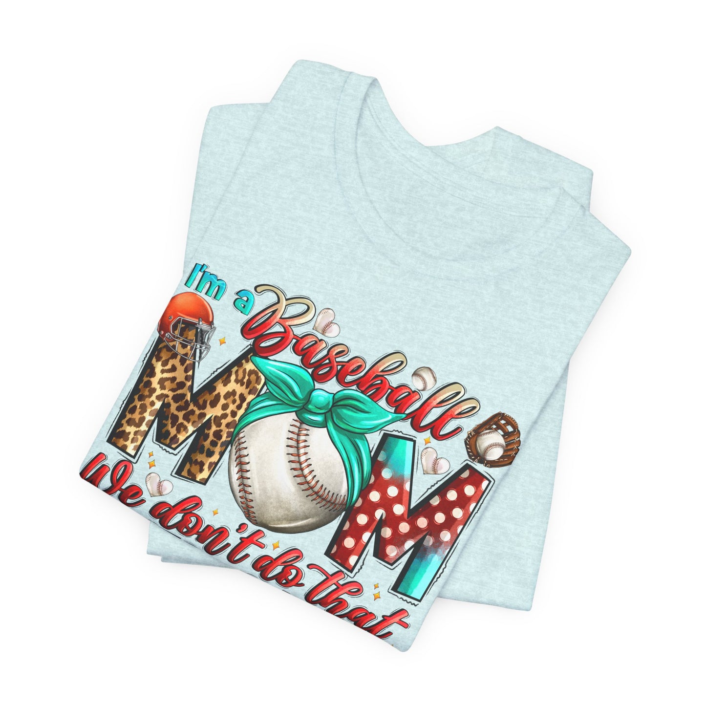 Baseball Mom Tee - "Keep Calm" Graphic Shirt for Baseball Moms
