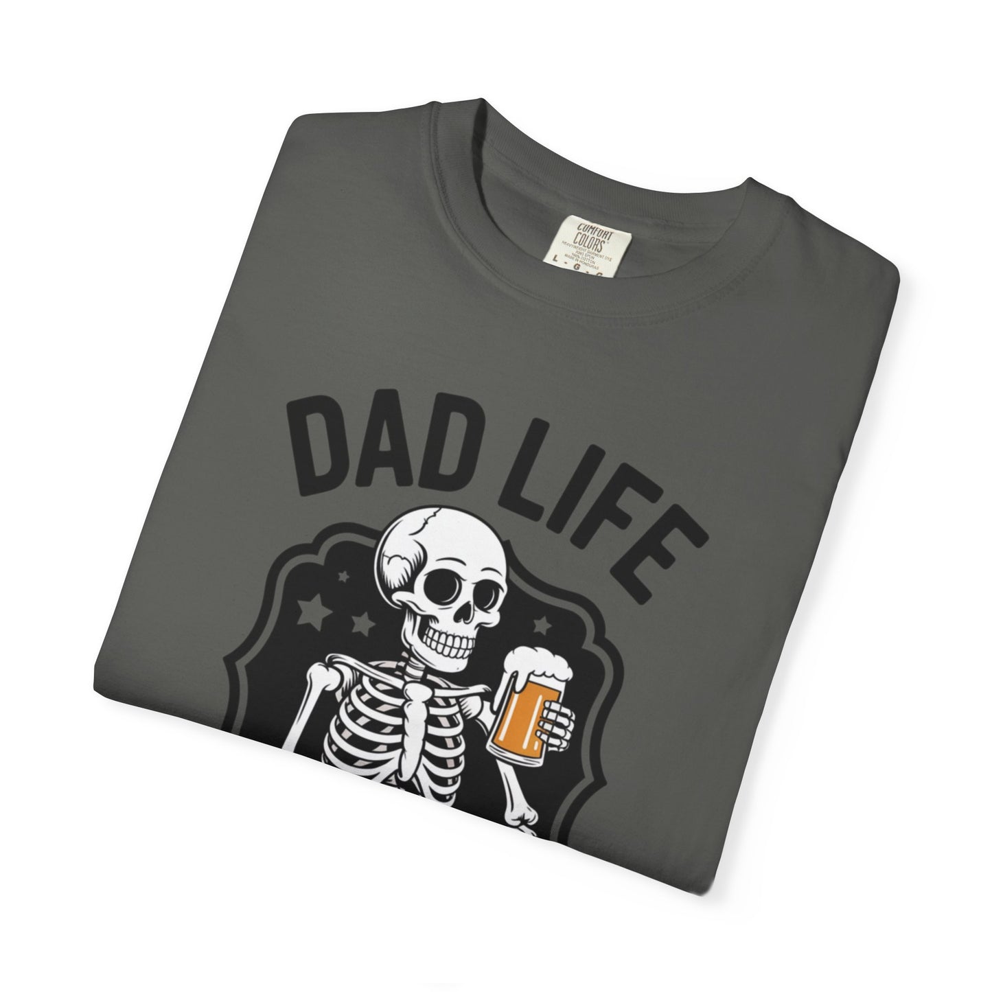 Dad Life T‑Shirt - "Live Fast Dad Hard" Skeleton Beer Graphic Tee